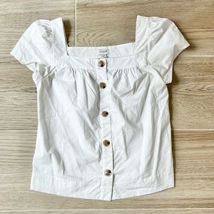 White Button-Down Women's Top